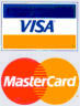 We accept Visa and Mastercard credit card's